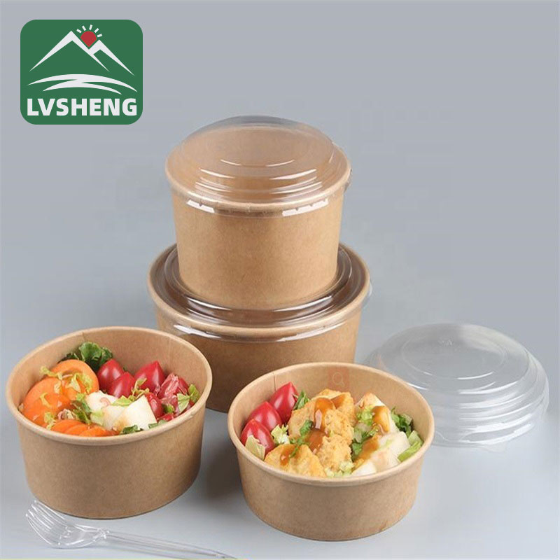 Смазка Presecting Kraft Paper Упаковка забрать салат -ланч коробку